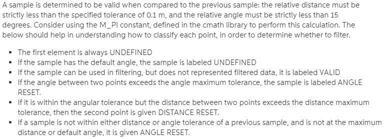 simple example of the inputFile format: 1464815342.110273122787, 17.889999389648, 0.095994234085 1464815342.123246669769, 17.920000076294, 0.087267547846