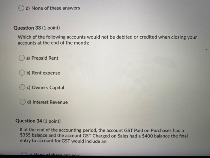 a list of adjusting journal entries based upon what you learned from