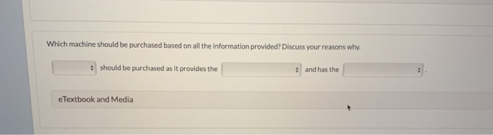 each machine are provided below. Machine A Machine B Original cost $113,200