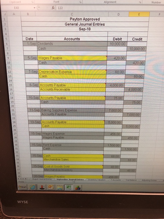 & Center Clipboard Font Alignment C9 Peyton Approved Adjusting Journal Entries 2018