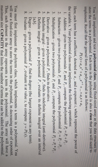  Need the C++ code of this excercise You will implement and