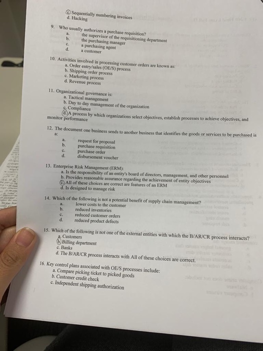 the following except: a. purchase order b. PO inventory notification sent to