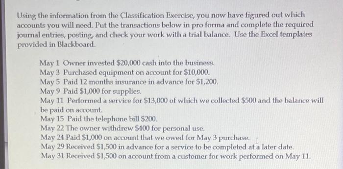  Using the information from the Classification Exercise, you now have figured