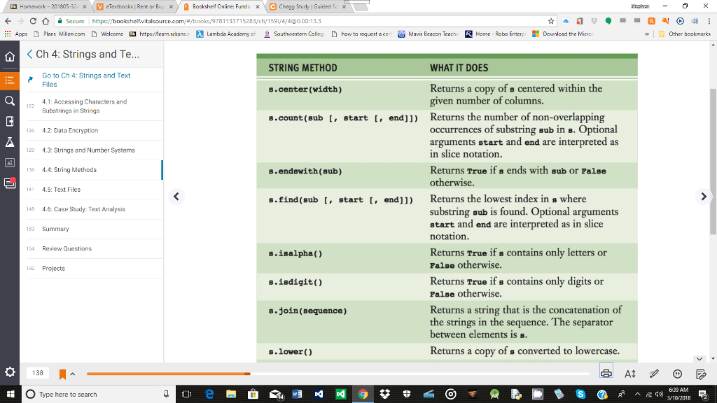 Using the value of data from Exercise 1, write the values of