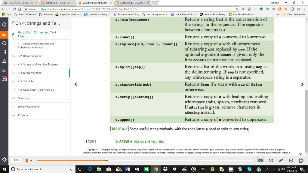the follow- ing expressions: a data.endswith('i') b totally .join(data.split()) Assume that the