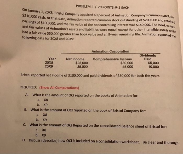  PROBLEM II / 20 POINTS @ 5 EACH On January 1,