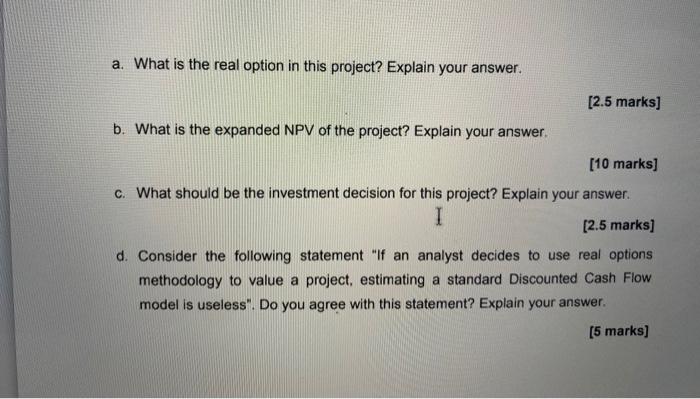 cost (year zero) of 200 million and present value (year zero) of