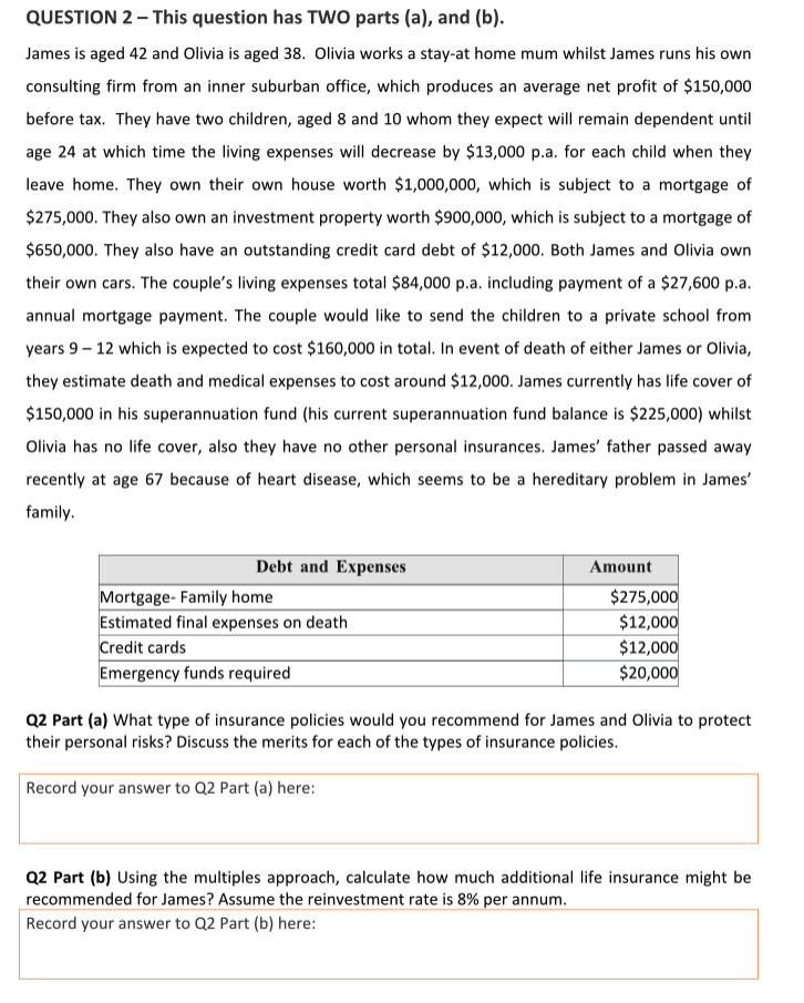 QUESTION 2 - This question has TWO parts (a), and (b).