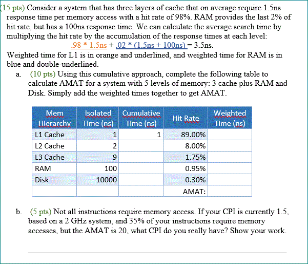 thumbs up for good answer thx 15 pts) Consider a system