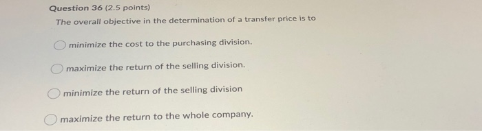 acceptance at all levels of management. Question 34 (2.5 points) Bonnot Corporation