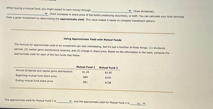  all one question all one question When buying a mutual fund,