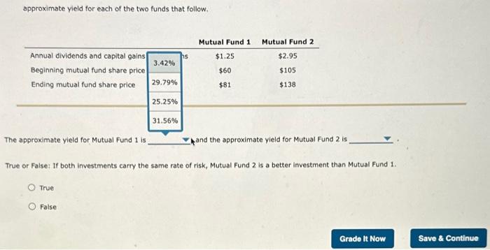 makes it easier to compare investment options. Using Approximate Yield with Mutual