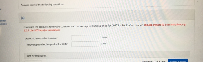 information was taken from the 2017 financial statements of FedEx Corporation, a