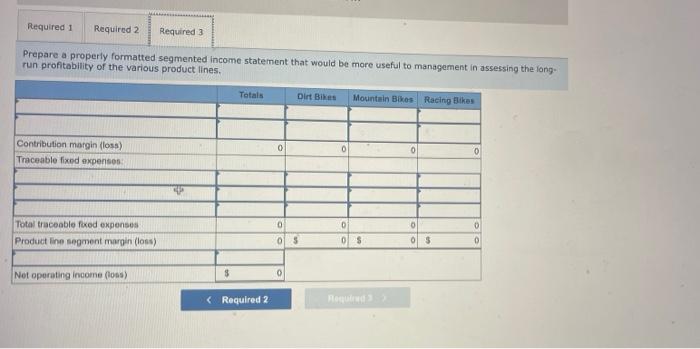 quarter follow: Total $ 300,000 120,000 180,000 Dirt Bikes $ 90,000 27,000