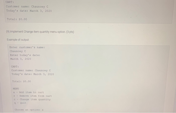 print_item_cost that prints the item name, the item quantity, the unit price