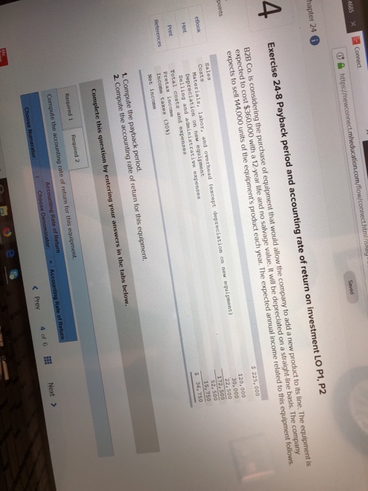 computation; even cash period for each of these two separate ents: he