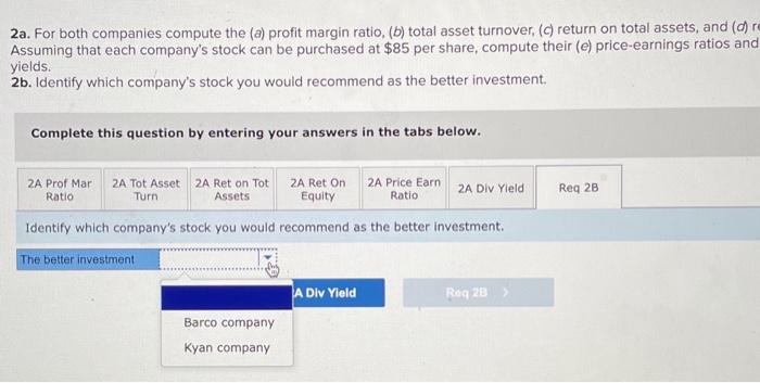 can be purchased at $85 per share, compute their (e) price-earnings rati