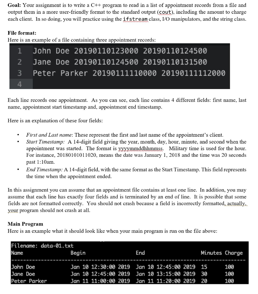 C++ program. Please read all the instructions. The main program calls the