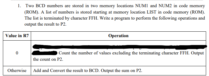 Using Edsim51 Assembly language 1. Two BCD numbers are stored in
