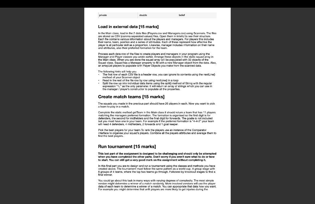 I am interested above all in LOAD IN EXTERNAL DATA, CREATE MATCH