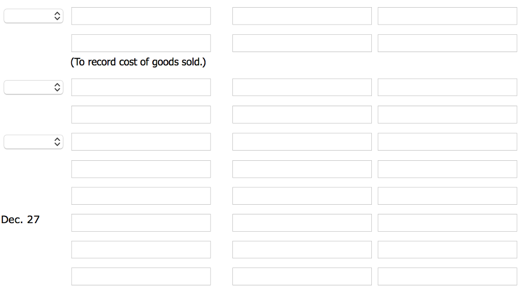 December transactions. C. Adjustment data: 1. Accrued salaries and wages payable $600.