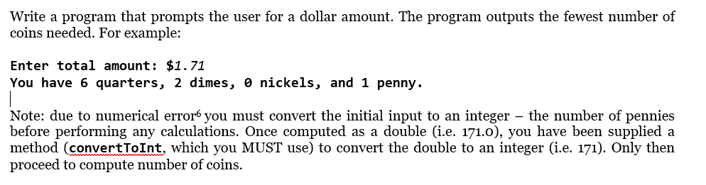  Code Given: //TODO: document this class public class PA1c { /**