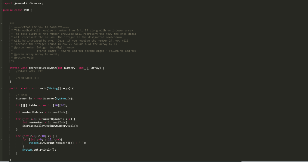 complete==== * This method will receive a number from 0 to 99
