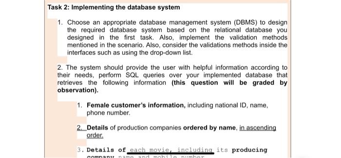 I need to solve the question not explain the question database