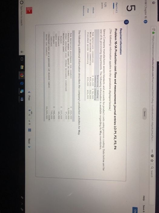  a Search HW Chapter 16 Help Save & 5 Required information