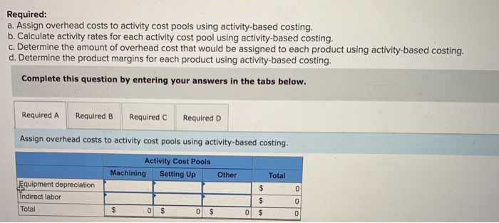 Up, and Other. The company's overhead costs, which consist of equipment depreciation