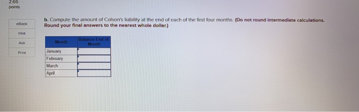 of credit LO 10-2 56 nts Colson Company has a line of