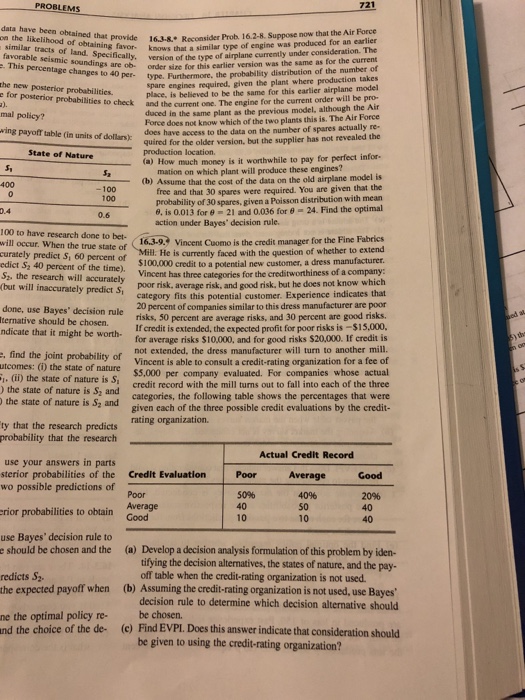  How do you do question 16.3-9 part a-f PROBLEMS data have