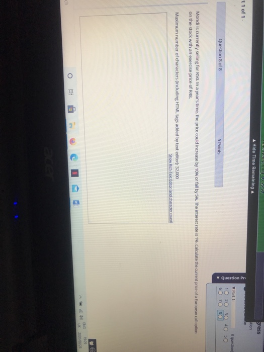 Answered Question rt 1 of 1 Question Progre Part 1: que Question