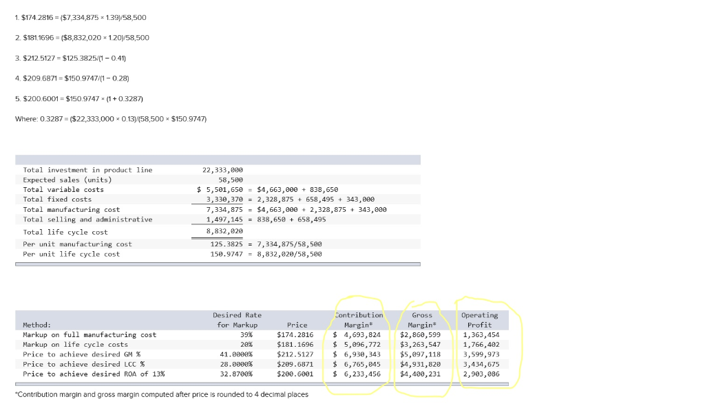 DID THESE NUMBERS COME FROM????? Williams Inc. produces a single product, a