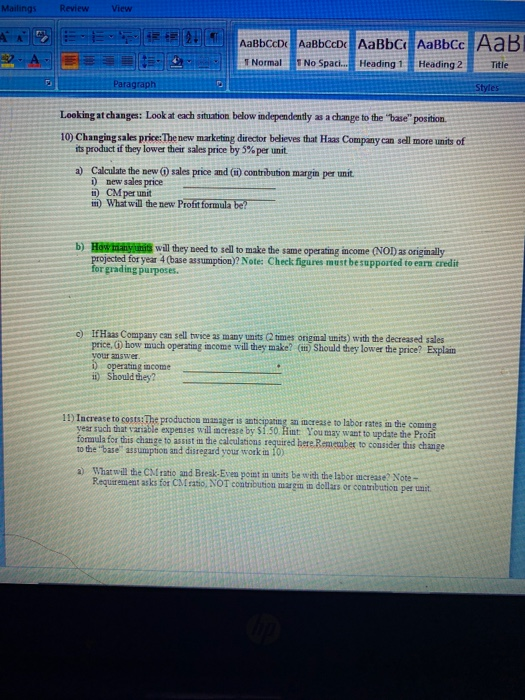 page 196 of your text. Profit=(unit CMXQ) - Fixed Expenses. Remember to