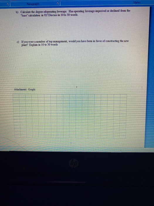 e) Contribution margin in dollars ) Profit formula NOI = Profit Q-