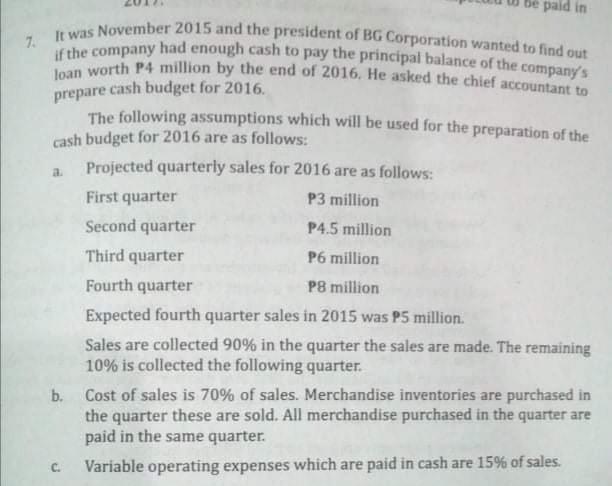 F with solutions pls thank you! On top of these variable cash
