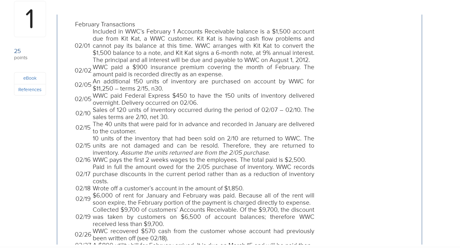 transaction/event, select "No Journal Entry Required" in the first account field.) Required