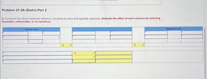 to the questions displayed below.] Antuan Company set the following standard costs