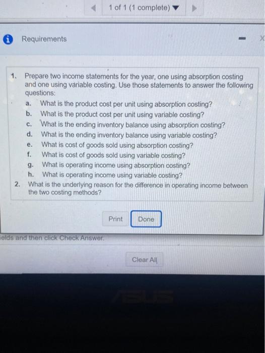 . Selling price per unit .... 43.00 Direct material per unit ..