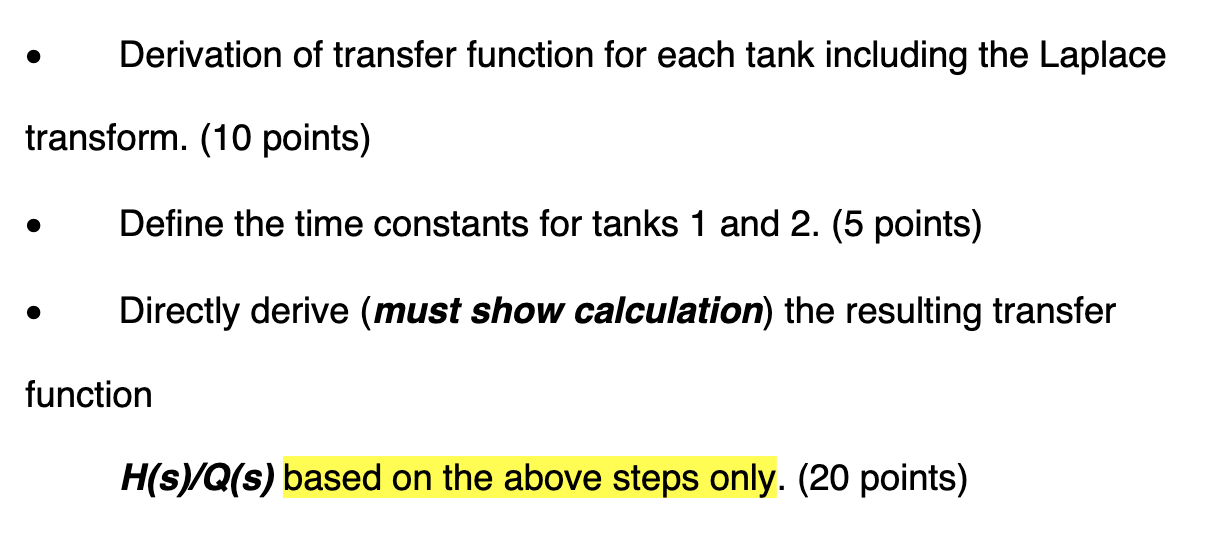 system under consideration. You then set out to determine the transfer function