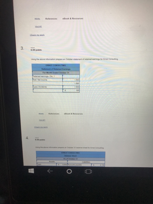  Hints References eBook & Resources Hint 3. .00 points Using the