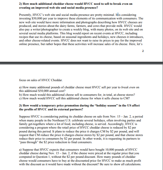 financial consequences of its marketing actions, and for communicating that understanding to