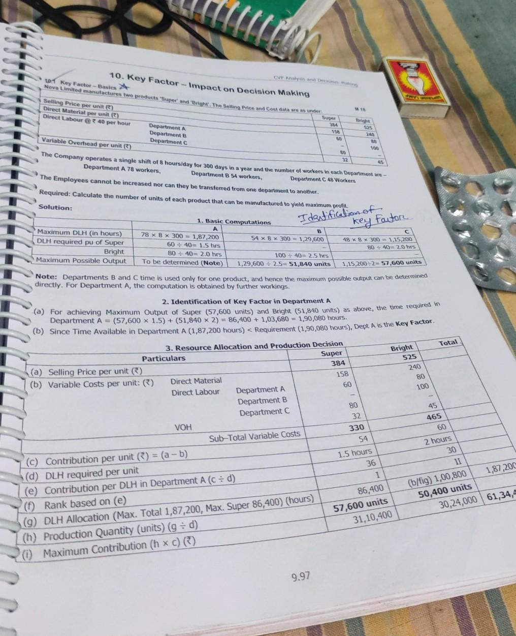 - A pine 1. Present and Revised Cost and Profit Structure Present
