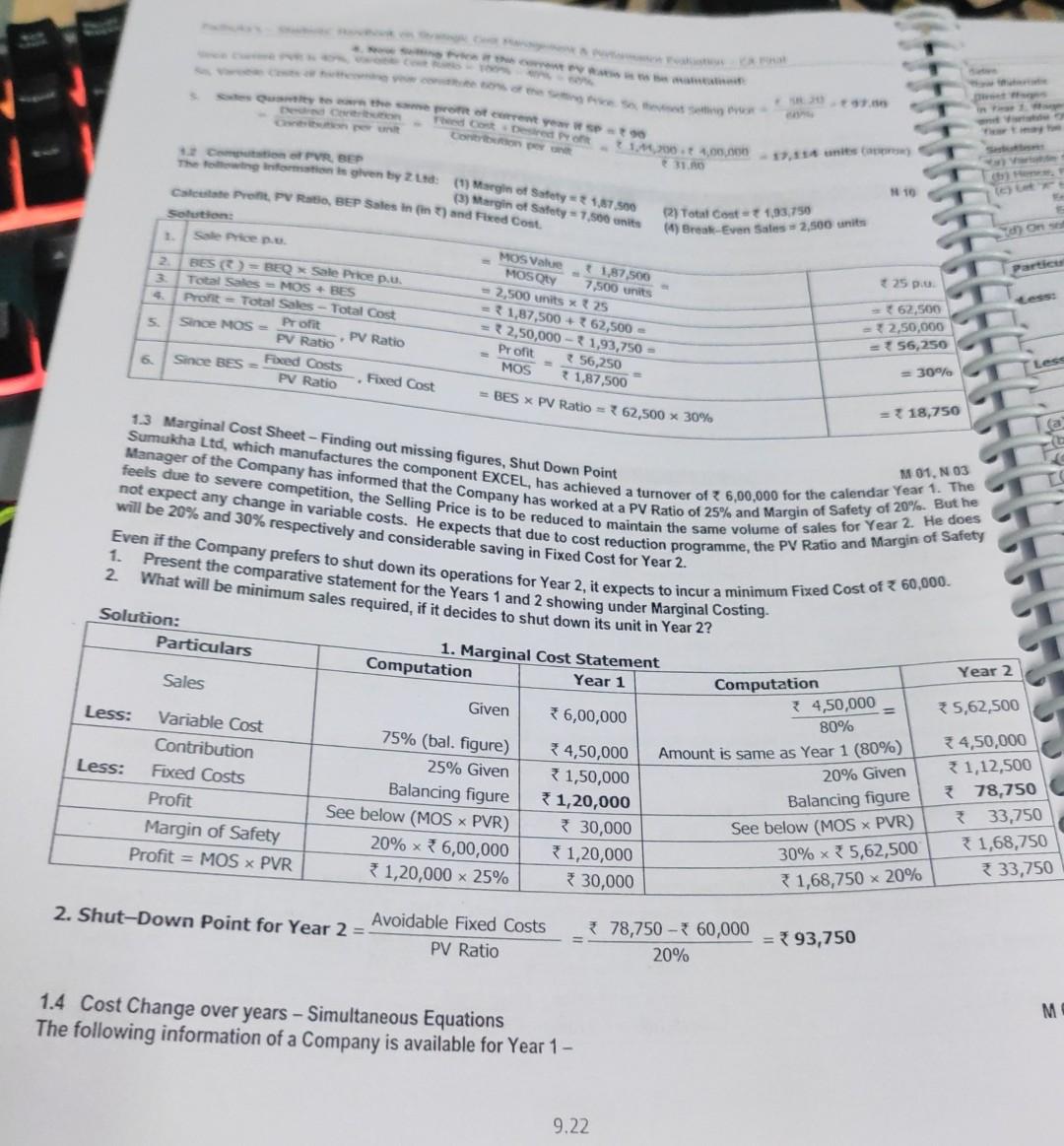 Given = 4,00,000 et Me Cost pe Direct Labour Cost pe (VOH