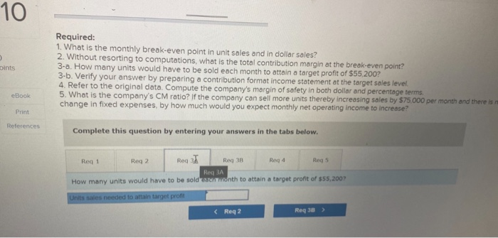 Assume that only one product is being sold in each of the