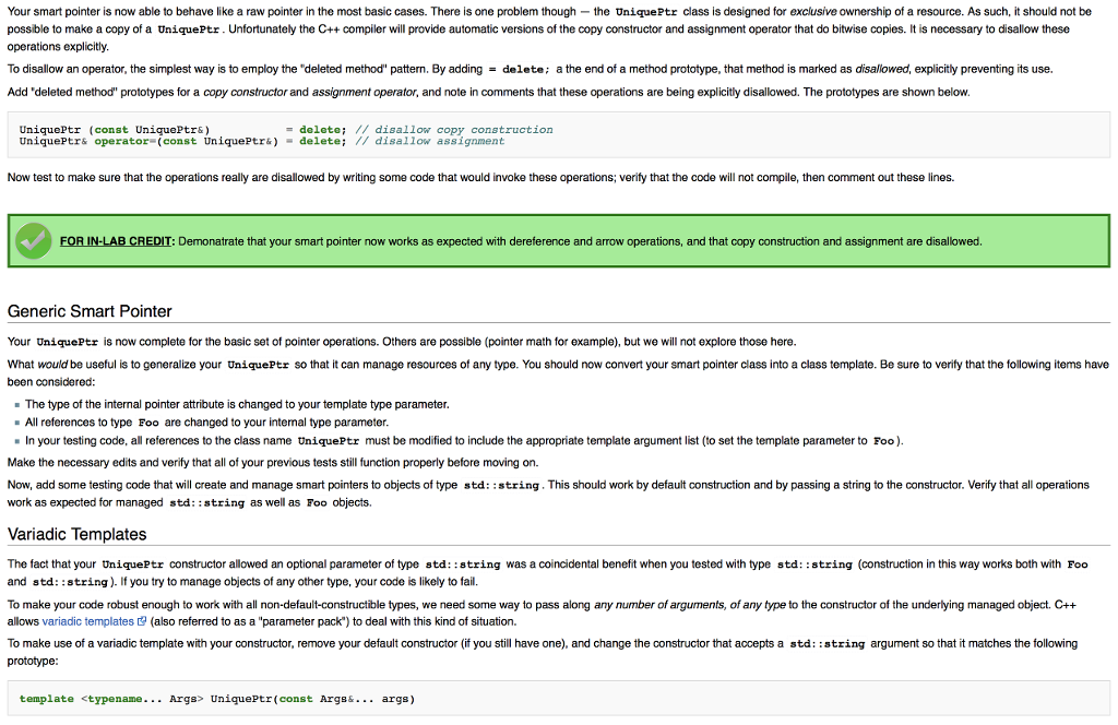 `Foo` will report to stdout whenever objects are * constructed or destroyed.