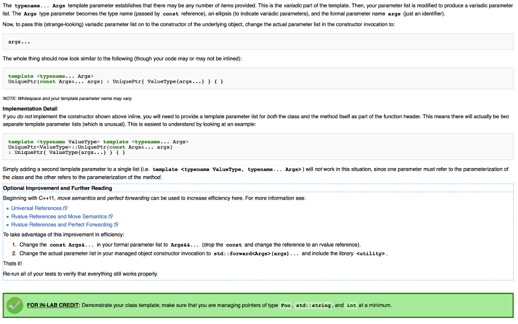 * @detailed `Foo` is useful for testing templated containers or * any