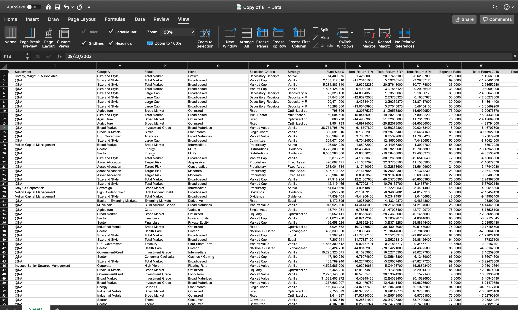 the data as described in the chapter, and keep only the Fund
