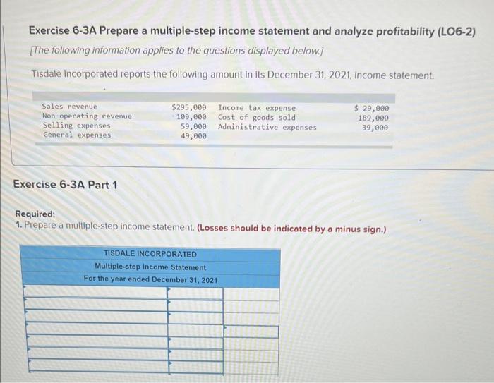 please help, i dont understand what to do Exercise 6-3A Prepare a
